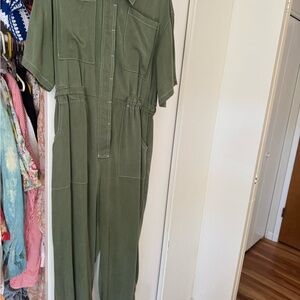 Oh Seven Days Green Utility Jumpsuit